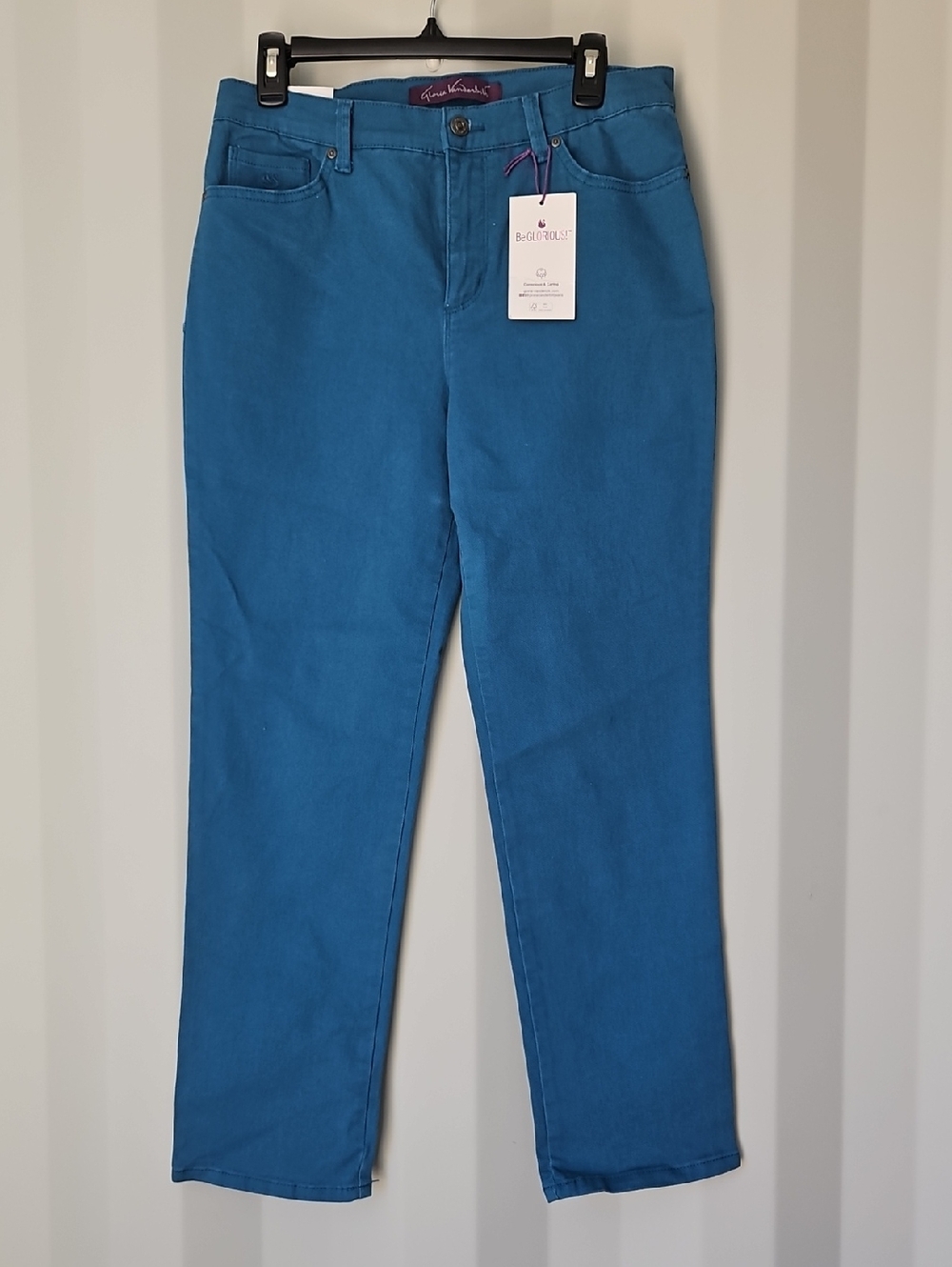 Gloria Vanderbilt Teal Blue Straight Leg Jeans